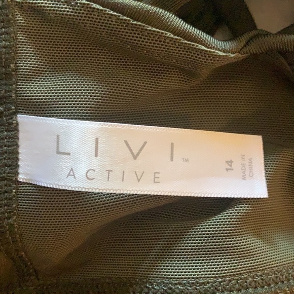 Lane Bryant Livi Active Green Olive Plus aSize Sport Bra 14 - Picture 6 of 9